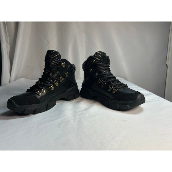 GBG Womens Guess Los Angeles Kik combat boots black size 7M new - Picture 7 of 8